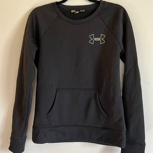 New Under Armour womens black crewneck sweatshirt